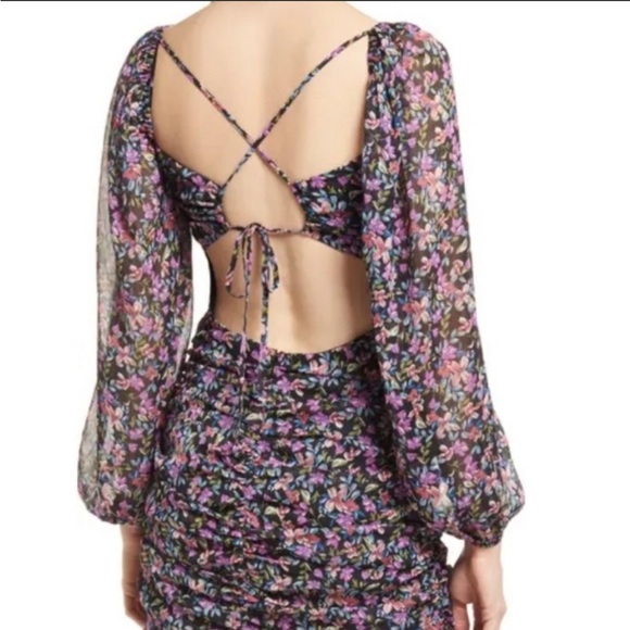 All in Favor Black Multi floral dress size XL - Picture 2 of 9